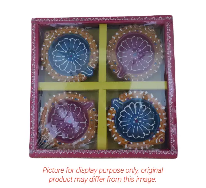 Fancy Diya Without Wax (Pack of 4)