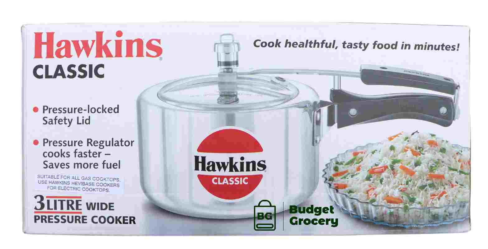 Hawkins Classic Pressure Cooker (Wide) 3L