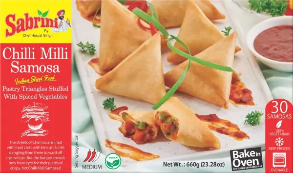 Sabrini Chilli Milli Samosa  30 pcs
