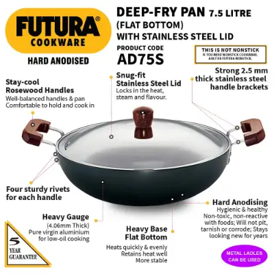 Futura Frying Pan 7.5l with SS Lid