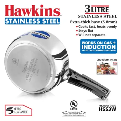 Hawkins SS Pressure Cooker Wide 3L