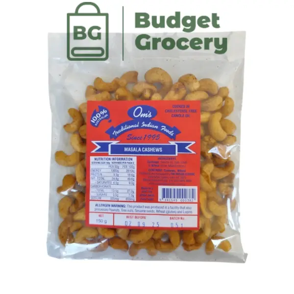 Om Snacks Masala Cashews 150g