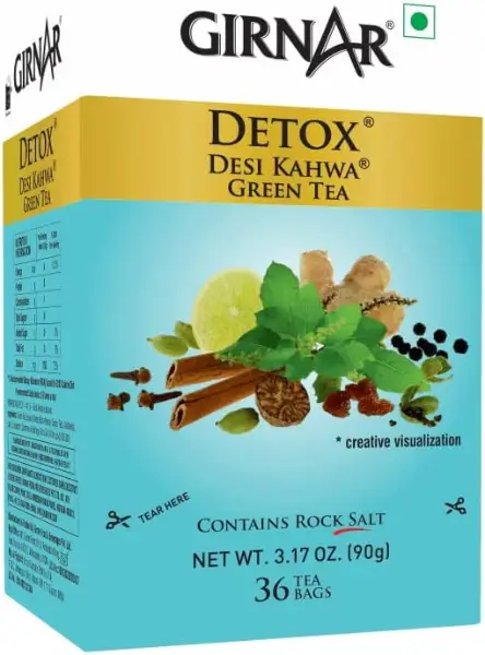 Girnar Detox Desi Kahwa Green Tea 90g(36 Bags)